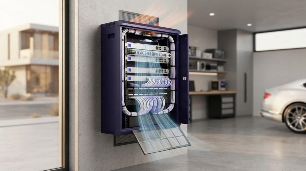 Network Cabinet Ventilation Solutions for Garage Installation in Dubai