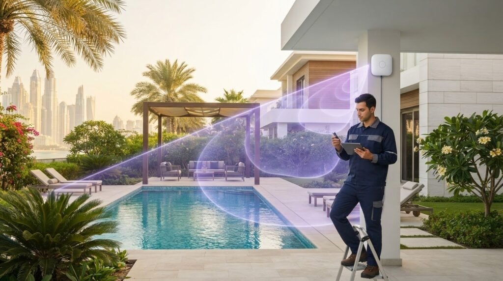 Outdoor garden WiFi coverage for Palm Jumeirah villas